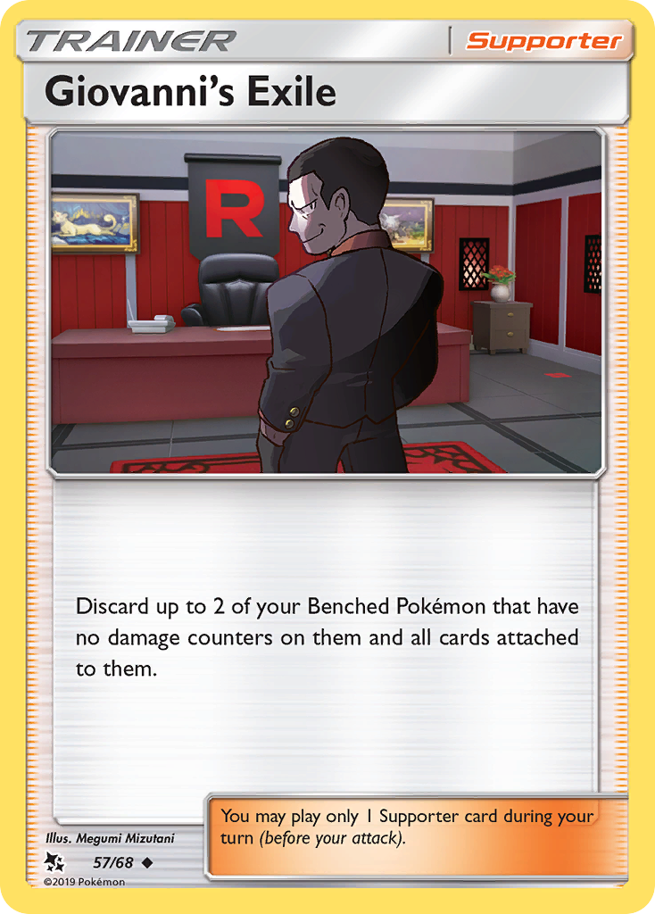 Pokémonkaart 057/068 - Giovanni's Exile - Hidden Fates - [Uncommon]