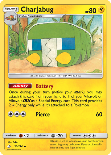 058/214 - Charjabug - [Uncommon] - Reverse Holo