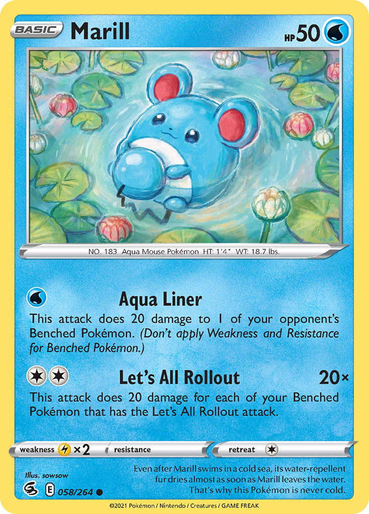 Pokémonkaart 058/264 - Marill - Fusion Strike - [Common]