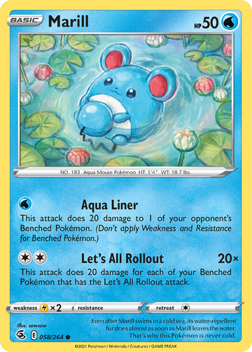 Pokémonkaart 058/264 - Marill - Fusion Strike - [Common]