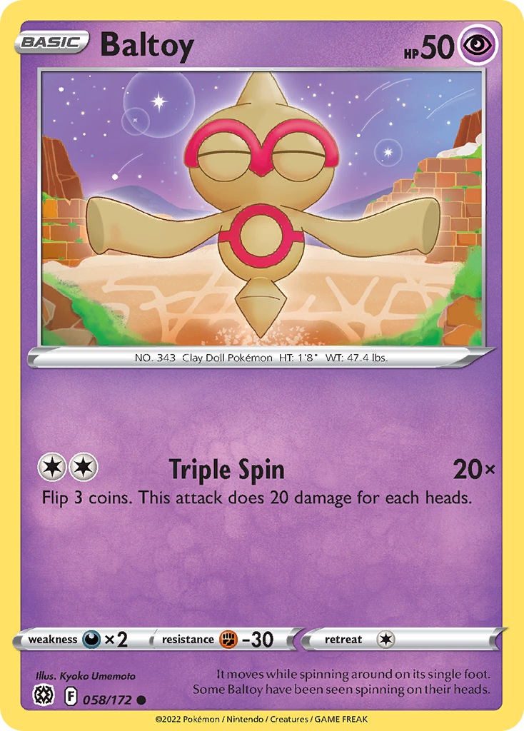 058/172 - Baltoy - Reverse Holo - [Common]