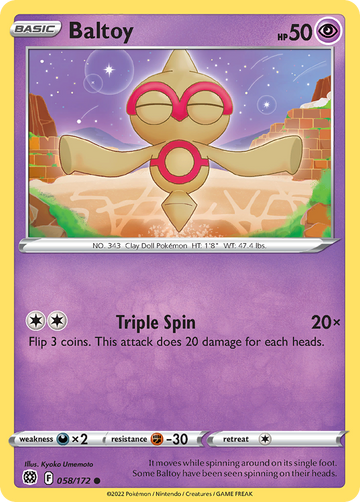 058/172 - Baltoy - Reverse Holo - [Common]
