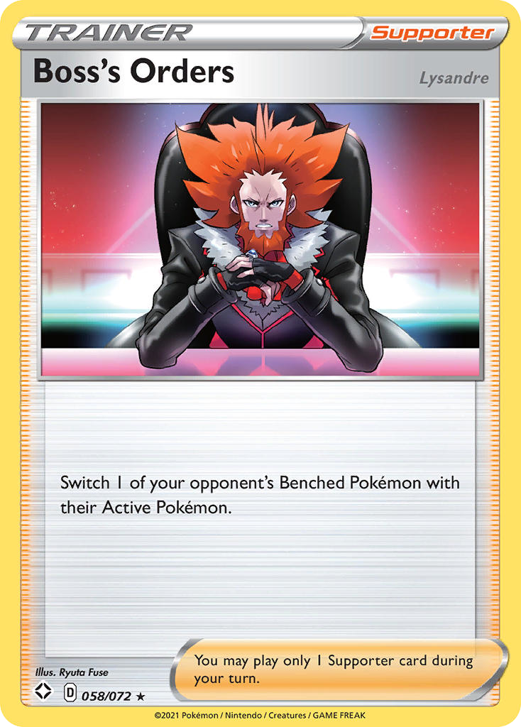 Pokémonkaart 058/072 - Boss's Orders - Shining Fates - [Rare]