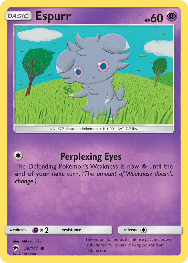Pokémonkaart 059/147 - Espurr - Burning Shadows - [Common]