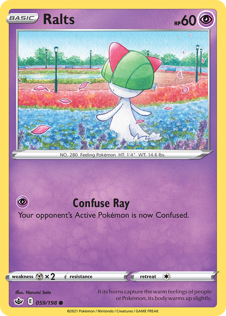 Pokémonkaart 059/198 - Ralts - Chilling Reign - [Common]