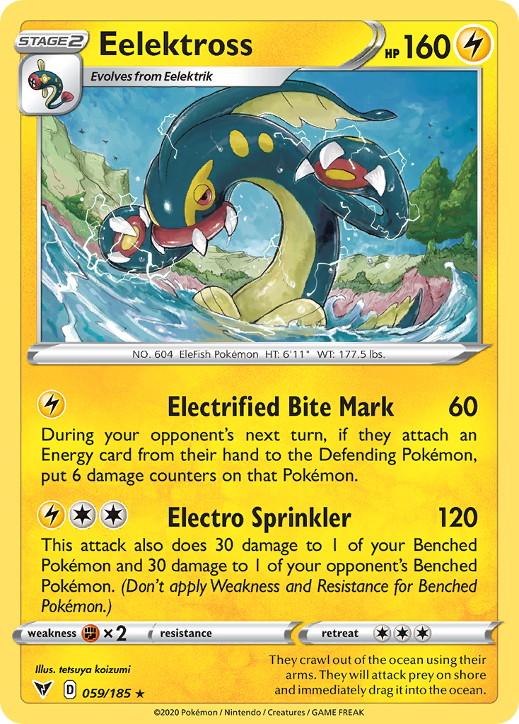 Pokémonkaart 059/185 - Eelektross - Vivid Voltage - [Rare]
