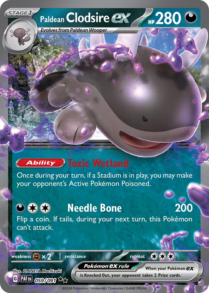 059/091 - Paldean Clodsire ex - [Double Rare]