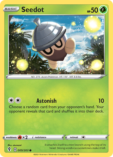 Pokémonkaart 005/203 - Seedot - Evolving Skies - [Common]