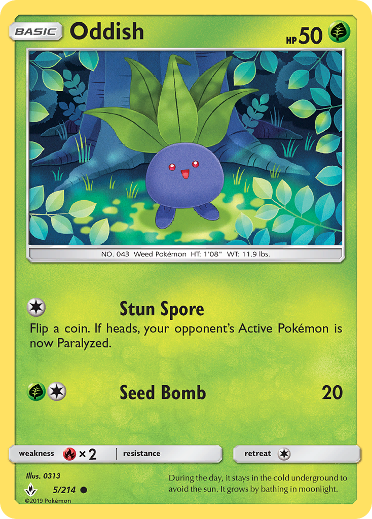Pokémonkaart 005/214 - Oddish - Unbroken Bonds - [Common]