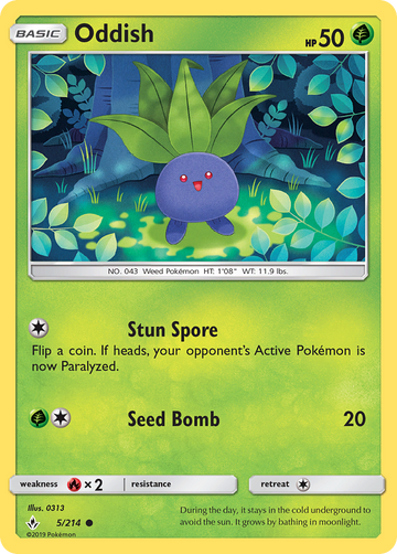 Pokémonkaart 005/214 - Oddish - Unbroken Bonds - [Common]