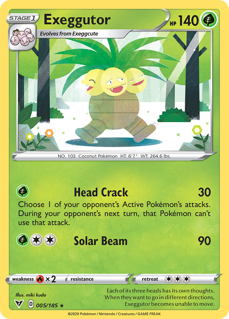 Pokémonkaart 005/185 - Exeggutor - Vivid Voltage - [Rare]