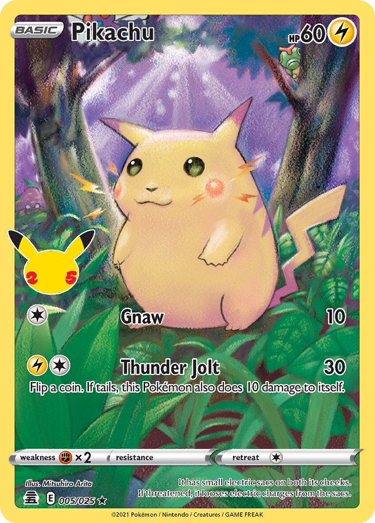 Pokémonkaart 005/025 - Pikachu - Celebrations - [Rare Holo]