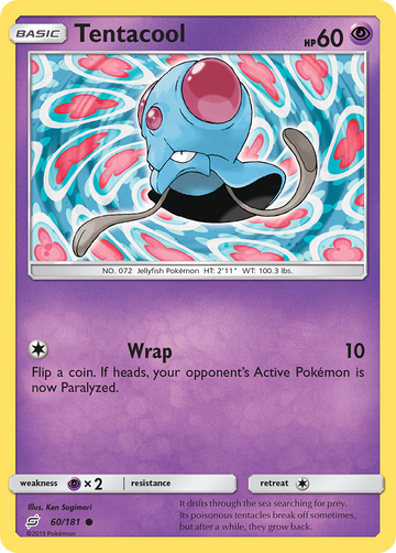Pokémonkaart 060/181 - Tentacool - Team Up - [Common]