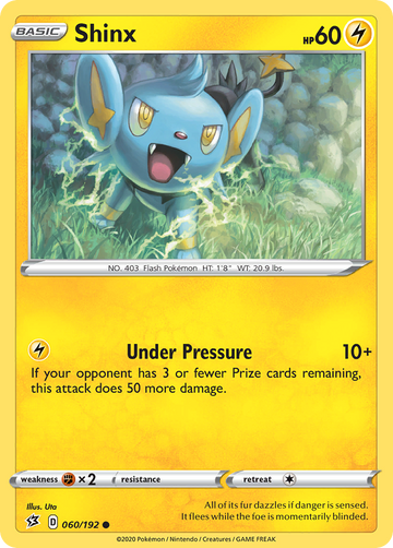 Pokémonkaart 060/192 - Shinx - Rebel Clash - [Common]