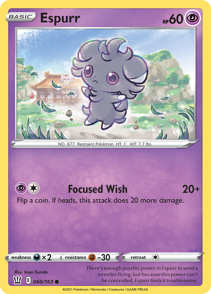 Pokémonkaart 060/163 - Espurr - Battle Styles - [Common]
