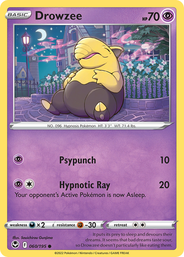 060/195 - Drowzee - [Common] - Reverse Holo