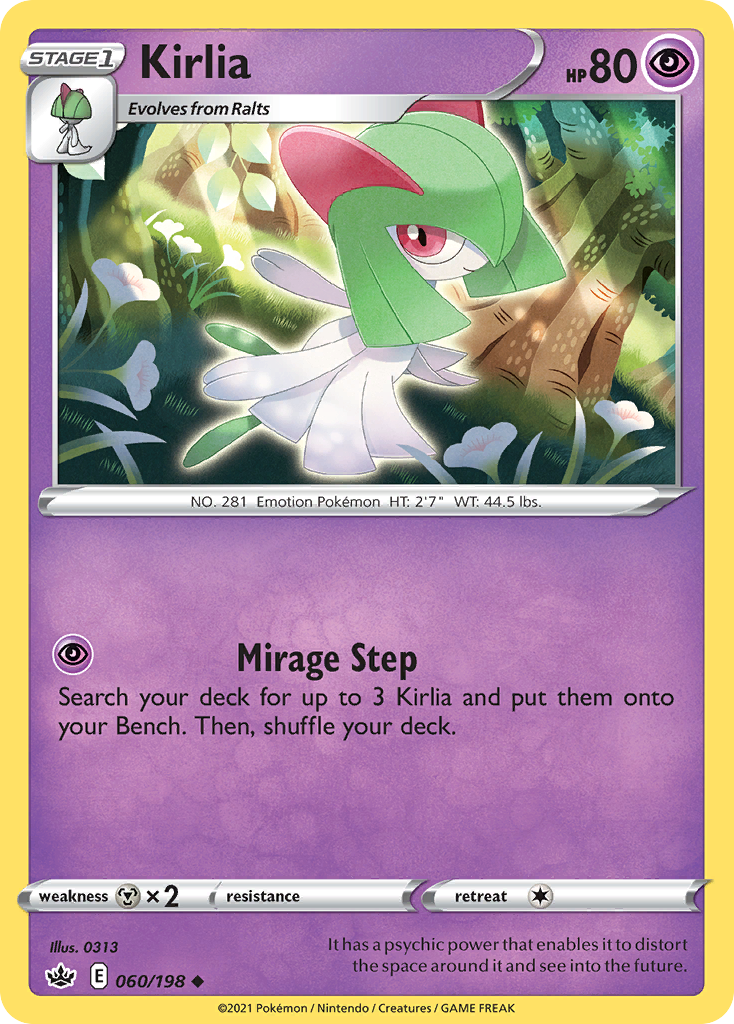 Pokémonkaart 060/198 - Kirlia - Chilling Reign - [Uncommon]