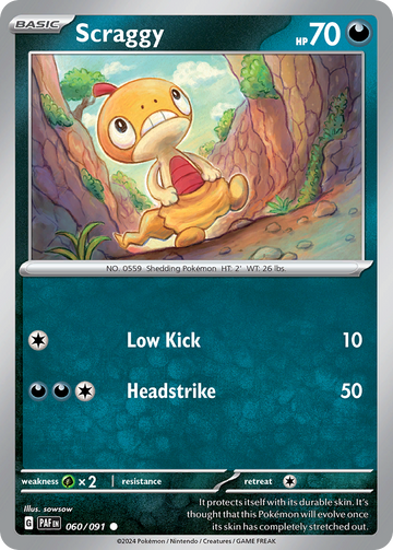 060/091 - Scraggy - [Common] - [Reverse Holo]