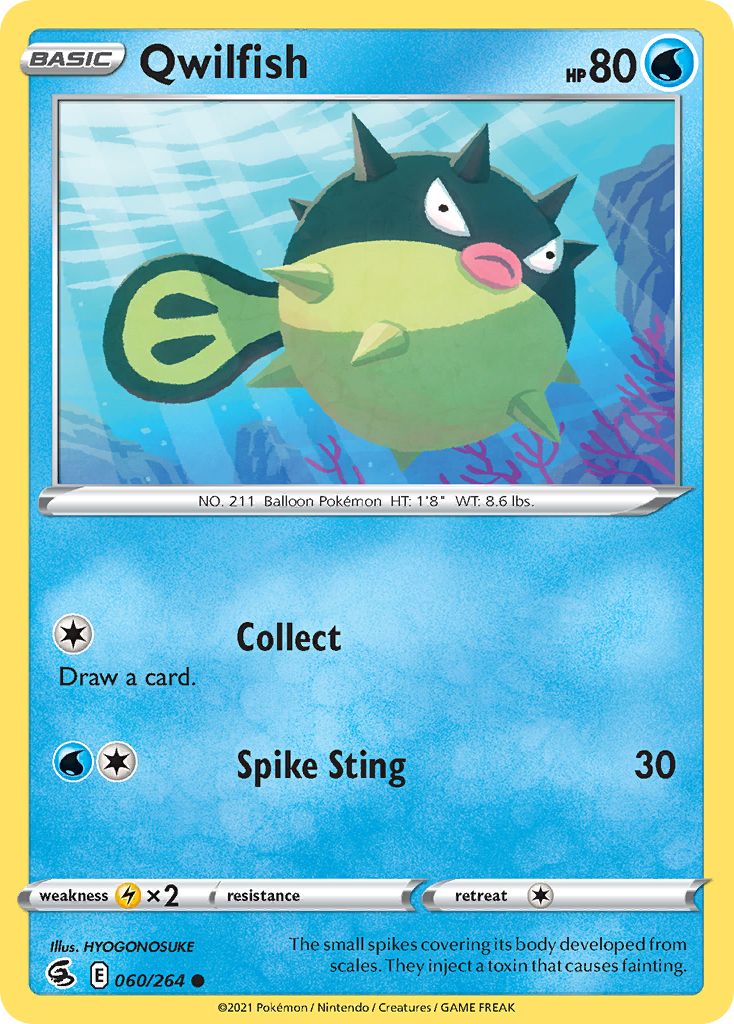 Pokémonkaart 060/264 - Qwilfish - Fusion Strike - [Common]