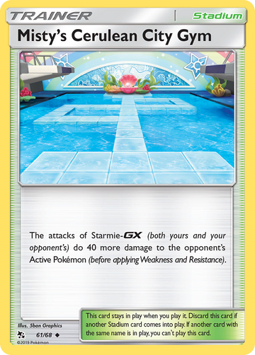 Pokémonkaart 061/068 - Misty's Cerulean City Gym - Hidden Fates - [Uncommon]