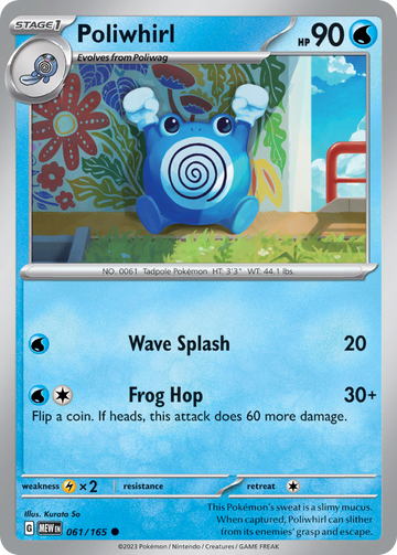 061/165 - Poliwhirl - [Common] - Reverse Holo