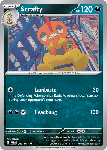 061/091 - Scrafty - [Uncommon] - [Reverse Holo]