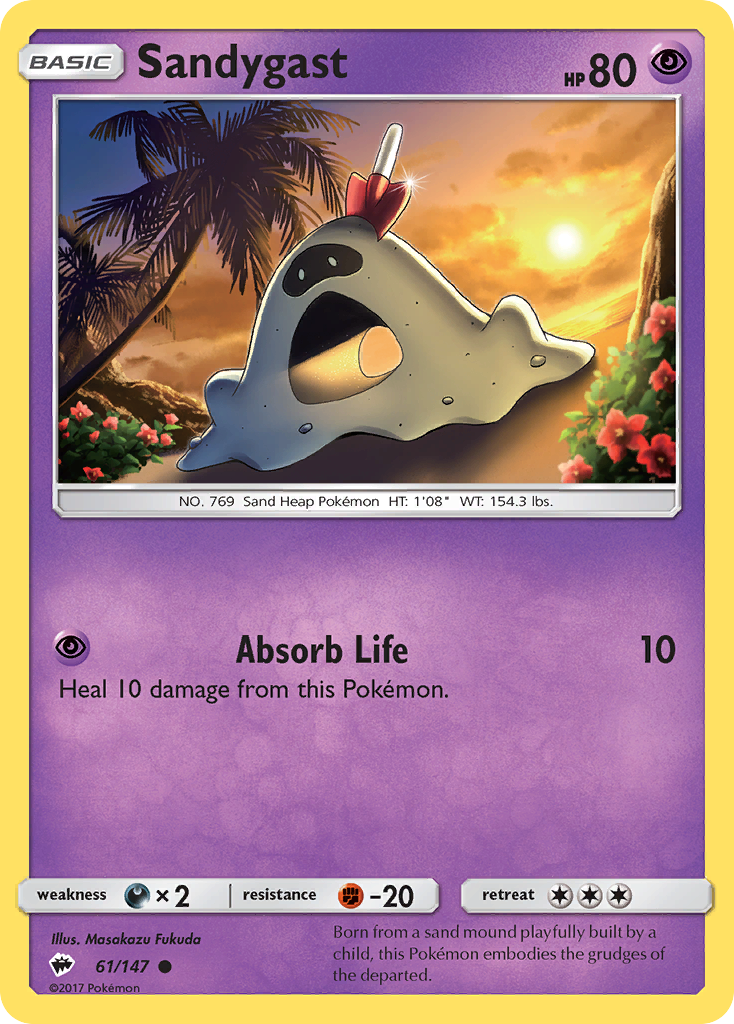 Pokémonkaart 061/147 - Sandygast - Burning Shadows - [Common]