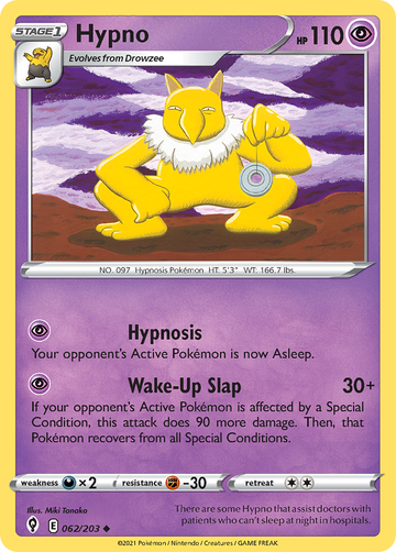 Pokémonkaart 062/203 - Hypno - Evolving Skies - [Uncommon]