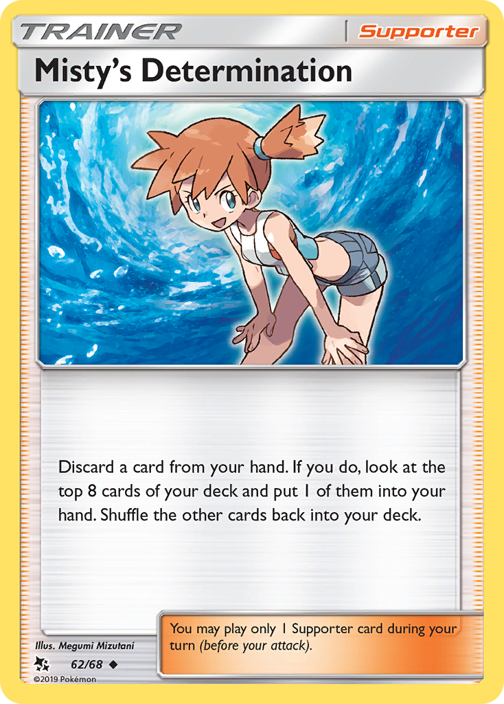 Pokémonkaart 062/068 - Misty's Determination - Hidden Fates - [Uncommon]