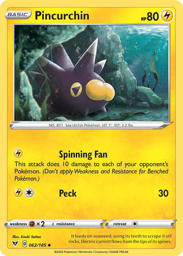 062/185 - Pincurchin - [Uncommon]