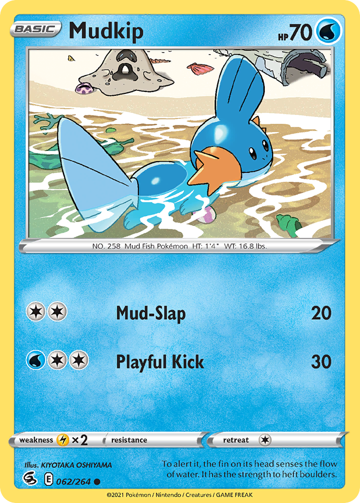 Pokémonkaart 062/264 - Mudkip - Fusion Strike - [Common]