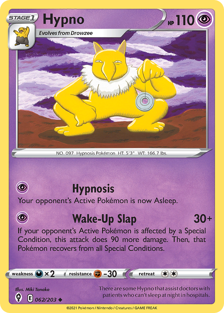 Pokémonkaart 062/203 - Hypno - Evolving Skies - [Uncommon]