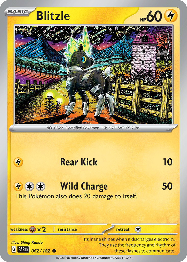 062/182 - Blitzle - [Common] - Reverse Holo-Pokemeister