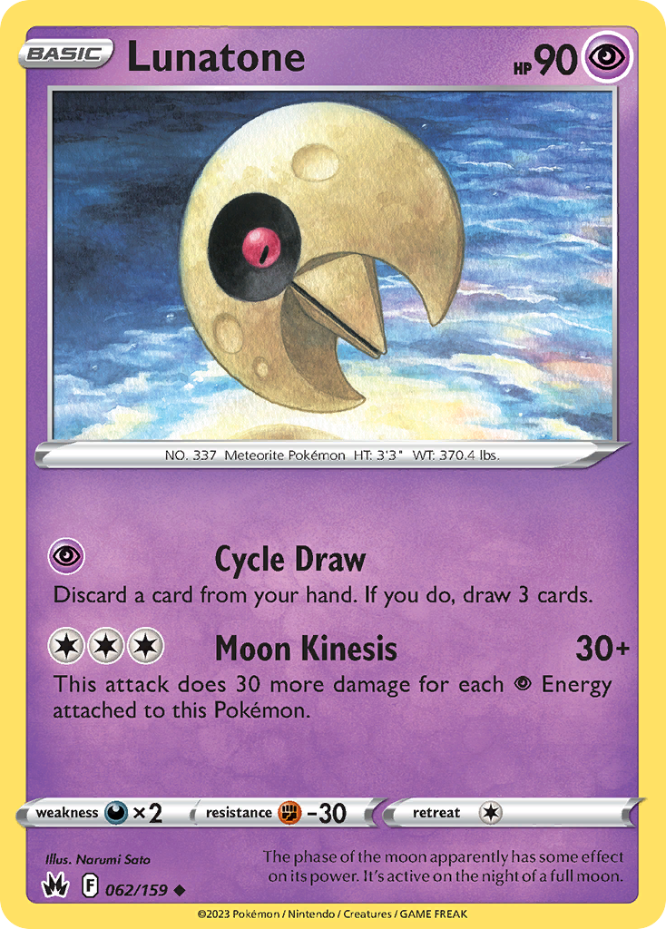 062/159 - Lunatone - [Uncommon] - Reverse Holo