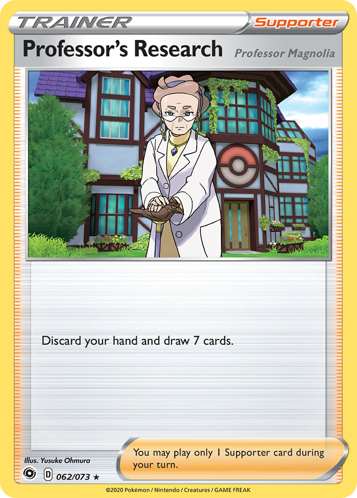Pokémonkaart 062/073 - Professor's Research (Professor Magnolia) - Champion's Path - [Rare Holo]