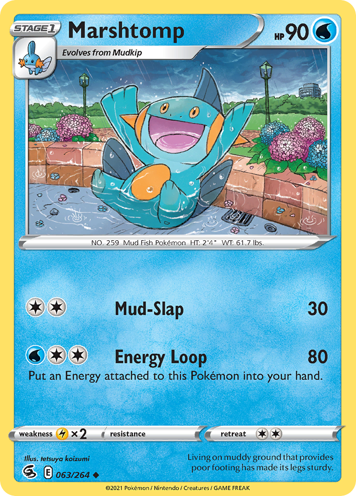 Pokémonkaart 063/264 - Marshtomp - Fusion Strike - [Uncommon]