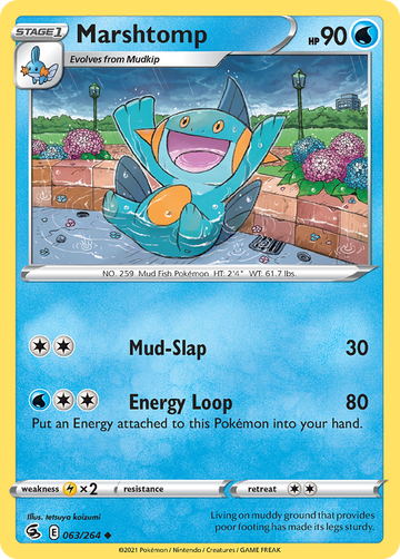 Pokémonkaart 063/264 - Marshtomp - Fusion Strike - [Uncommon]