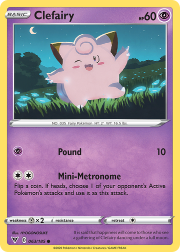 063/185 - Clefairy - Reverse Holo - [Common]