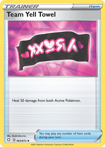 Pokémonkaart 063/072 - Team Yell Towel - Shining Fates - [Uncommon]