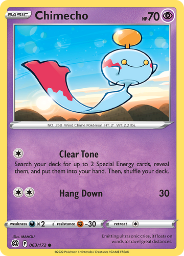 063/172 - Chimecho - Reverse Holo - [Common]