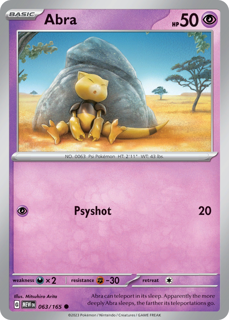 063/165 - Abra - [Common] - Reverse Holo