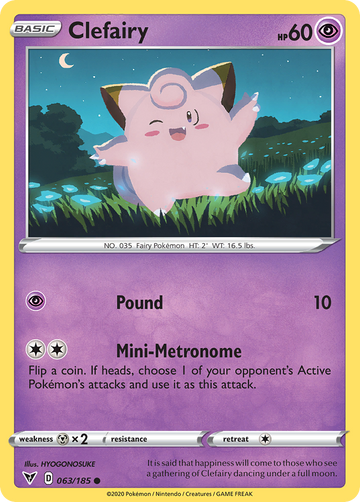 Pokémonkaart 063/185 - Clefairy - Vivid Voltage - [Common]