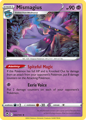 064/195 - Mismagius - [Rare] - Reverse Holo