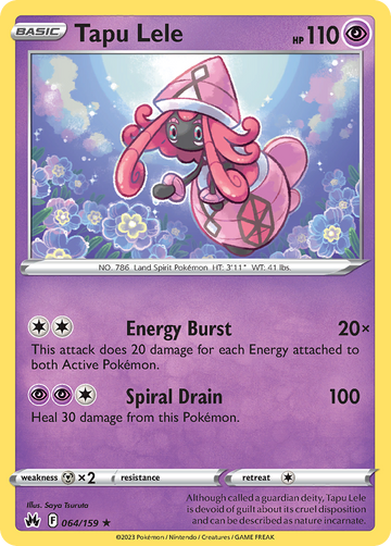 064/159 - Tapu Lele - [Rare Holo] - Reverse Holo