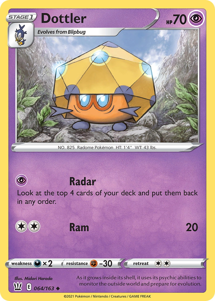 Pokémonkaart 064/163 - Dottler - Battle Styles - [Uncommon]