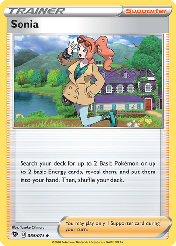 Pokémonkaart 065/073 - Sonia - Champion's Path - [Uncommon]