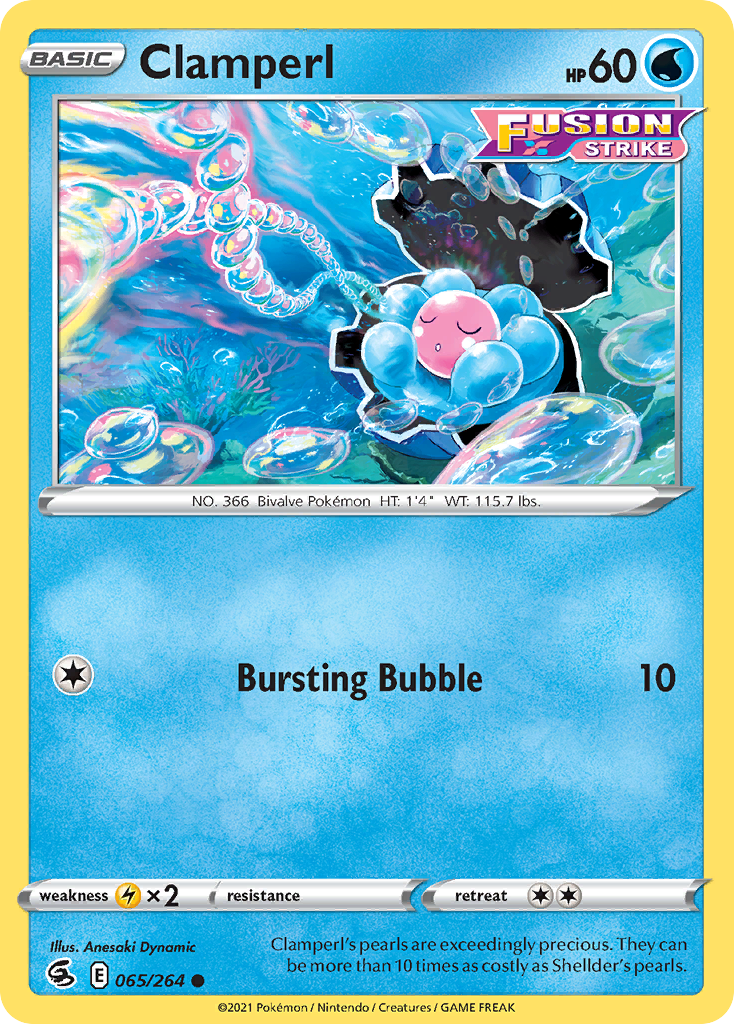 Pokémonkaart 065/264 - Clamperl - Fusion Strike - [Common]
