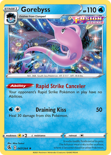 Pokémonkaart 067/264 - Gorebyss - Fusion Strike - [Rare]