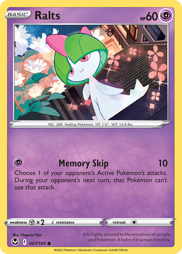 067/195 - Ralts - [Common] - Reverse Holo