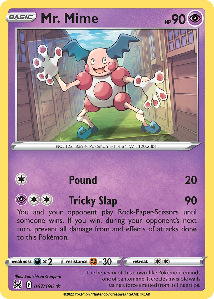 067/196 - Mr. Mime - Reverse Holo - [Rare]
